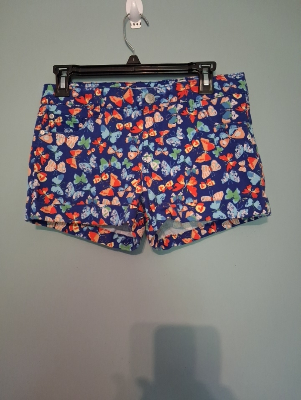 Victoria's  Secret Celebrity Pink Multicolor Butterfly Print Shorts - Blue Base